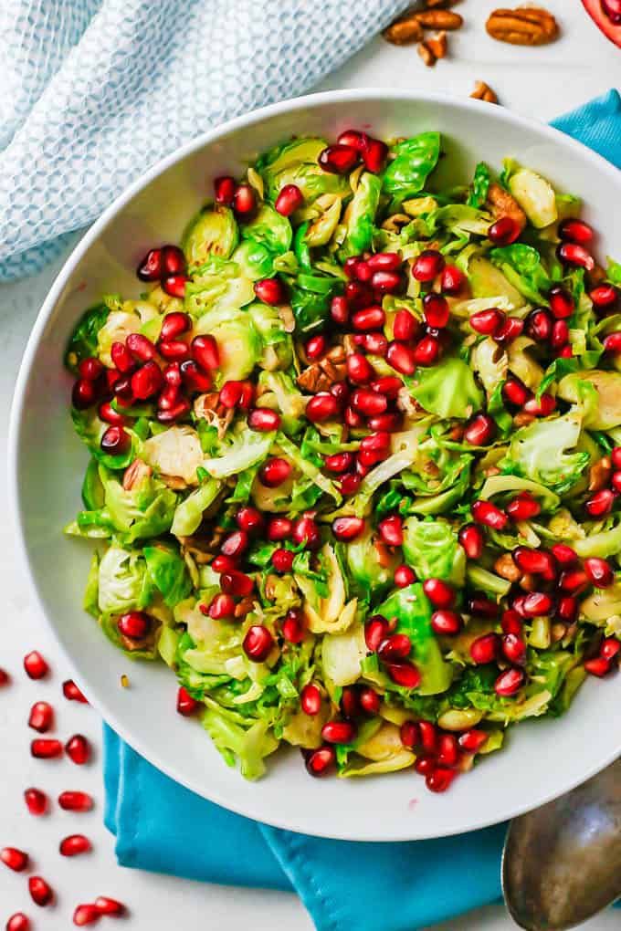 Delightful Delicacy: Brussels Sprouts with Pecans and Pomegranates