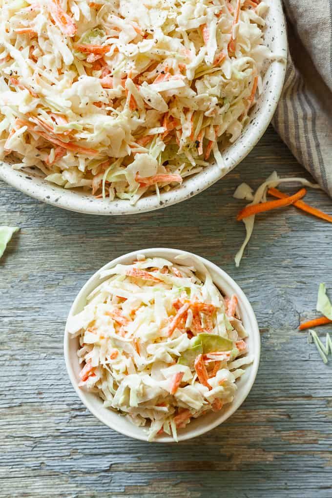 Refreshing and Simple: Easy No Mayo Coleslaw {3 Ingredients}